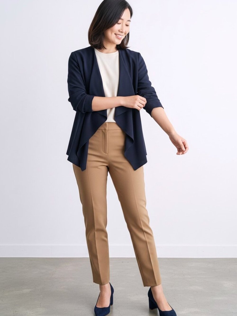 Daily Thread | Women's Jacket | Draped Collar - Navy Blue (NWT) | SP